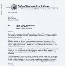 Jack Kelley, complete military records