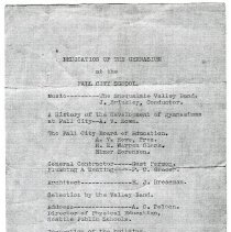 "Dedication of the Gymnasium," at the Fall City Brick School, 1931.