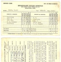 Mt. Si High School Report Card, David Moore,1950