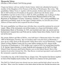 1988 Writings by Marguerite Nelson, Fall City