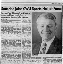 "(Jim) Satterlee joins CWU Sports Hall of Fame." 1992