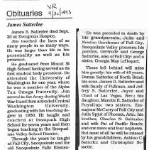 Obituary for James Satterlee 1993