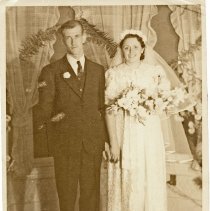 Wedding photo, Carl Spjut and Julie Satterlee Spjut.