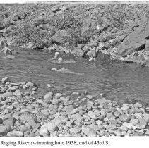 Raging River swimming hole, summer 1958, Fall City