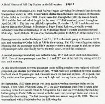 History of Milwaukee Railroad station near Fall City  ALLEN MILLER COLLECTION