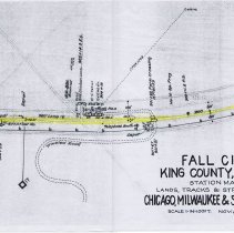 Map of the Milwaukee Station at Fall City 1915  ALLEN MILLER COLLECTION