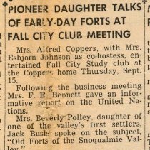 Special clippings on Valley history, Valley Record