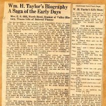 Special clippings on Valley history, Valley Record