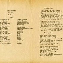 Programs, Eastern Star and Royal Arch Masons, Fall City