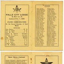 Programs, Eastern Star and Royal Arch Masons, Fall City