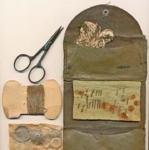 Army sewing kit, inside