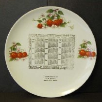 Decorated plate from C.W. Bonell Store, 1909, Fall City