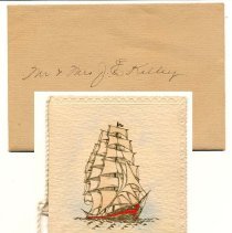 Early Christmas card, to Artie Kelley from brother Frank Burns, Fall City