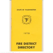Directory, Fire Districts, Washington State, 1978, Jack Kelley, Fall City