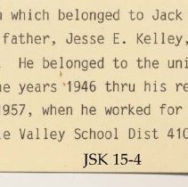 Building Service Employees Union pin, Jesse Kelley, Fall City
