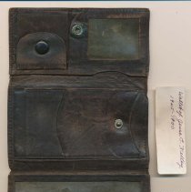 Leather wallet c1925-1930, Jesse Kelley, Fall City