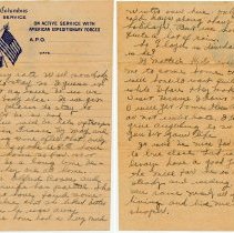 Letters home WWI, Perry Burns, Fall City WA