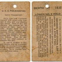 WWI, Perry Burns' transport home