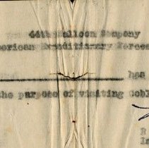 WWI Permission to be absent form