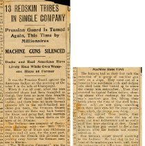 WW I clippings, Perry Burns