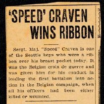 WW I clippings, Perry Burns