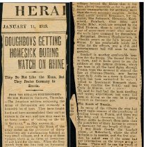 WW I clippings, Perry Burns