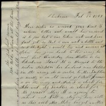 Letter from Harriet Thomas 1869
