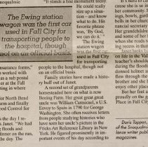 1992 Snoqulamie Valley Reporter Interview with Janet Ewing