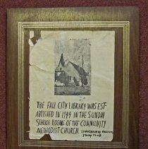 Overview of four Fall City Libraries, by Study Club