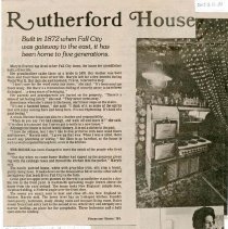 Articles on Davis Rutherford house