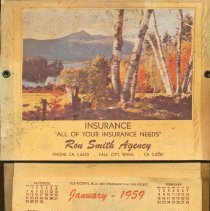 Calendars, Ron Smith Insurance (1959) and Slott's Store (1952)