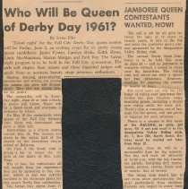 Valley Record Newspaper articles 1961-1969, Derbt Days and Logging show