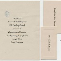 Fall City Graduation Announcements, 1930-1941