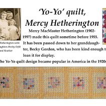 Photos and info for seven Fall City quilts