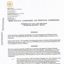 Neighbor-Bennett House, Fall City