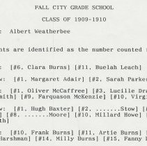 1909-1910 classes at Brown School, Fall City