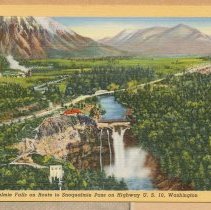 Aerophoto of Snoqualmie Falls, on Hwy 10