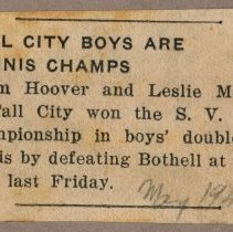 May 1940 Tennis Champions Les Morton, Jim Hoover