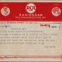WWII Radiogram from Les Morton