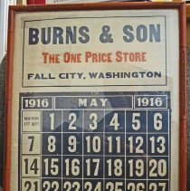 2016 Calendar from Burns & Son Store, Fall City