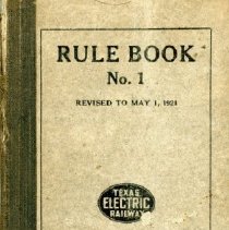 TER Rule Book No. 1 Revised to May 1, 1921 [cover]