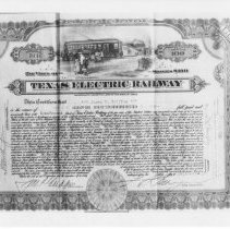 Texas Electric Railway Share Certificate D416