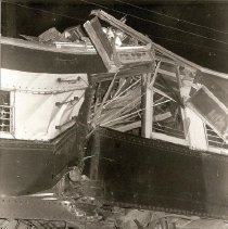 Detail of 1946 Texas Electric Head-On Collision Wreckage