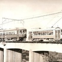 TER Passenger Motor Meets DR&T City Streetcar on Viaduct
