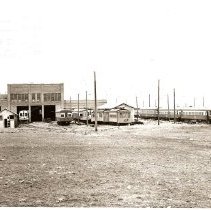 Rear View of Monroe Shops the Day After Abandonment of Service