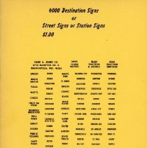 4000 Destination Signs or Street Signs or Station Signs