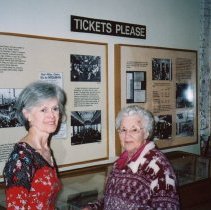 Mary Vonder Hoya with Maggie Sprague at  Plano Interurban Rail Museum