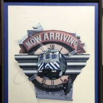 Framed Poster: Now Arriving Trinity Railway Express