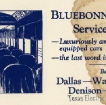 TER Bluebonnet Limiteds Promotional Ink Blotter