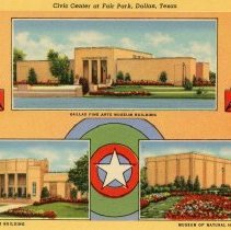 Postcard: Civic Center at Fair Park in Dallas [front]